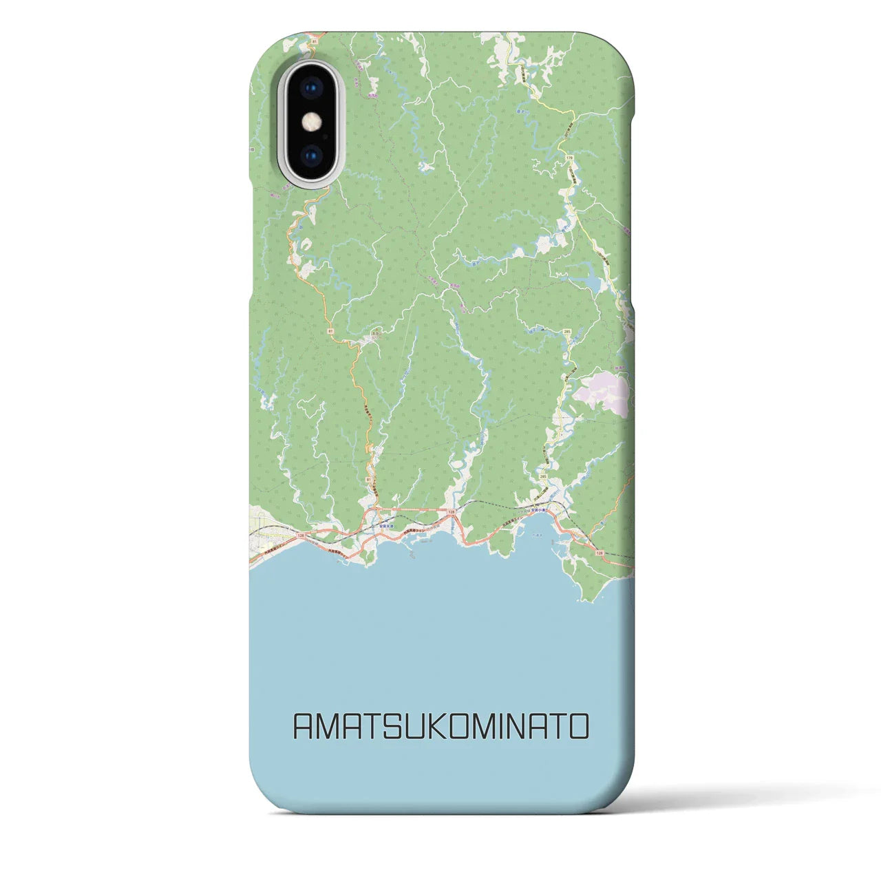 【天津小湊(千葉県)】地図柄iPhoneケース(バックカバータイプ)