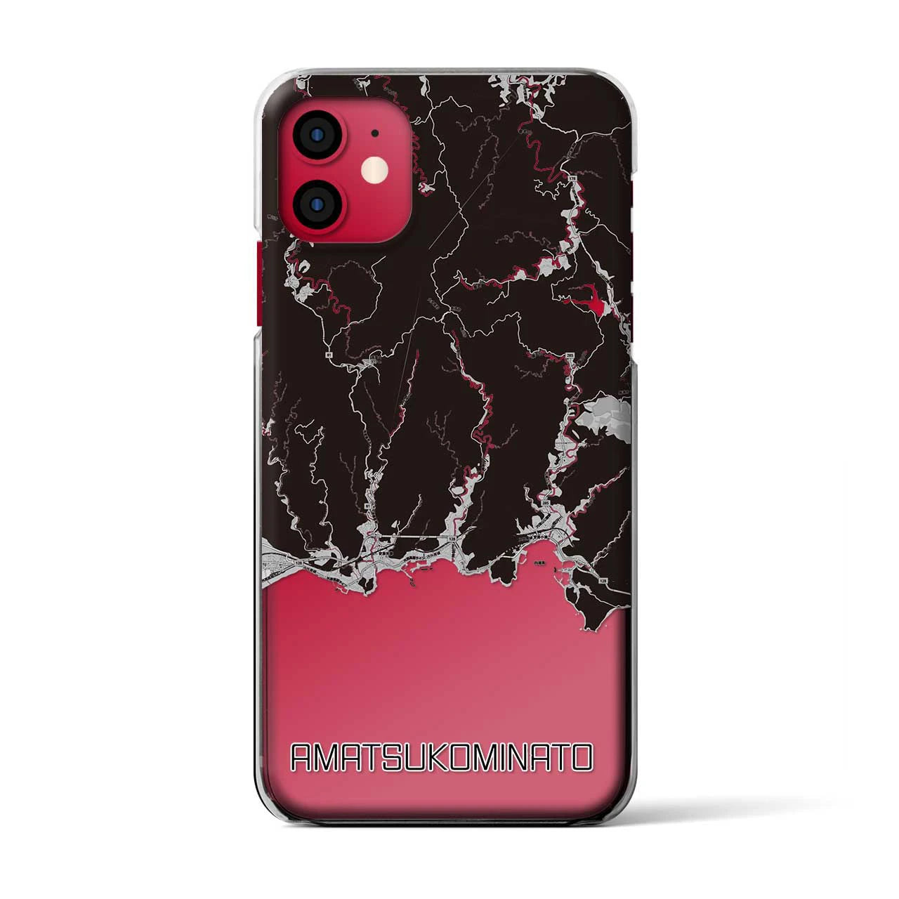 【天津小湊(千葉県)】地図柄iPhoneケース(クリアタイプ)