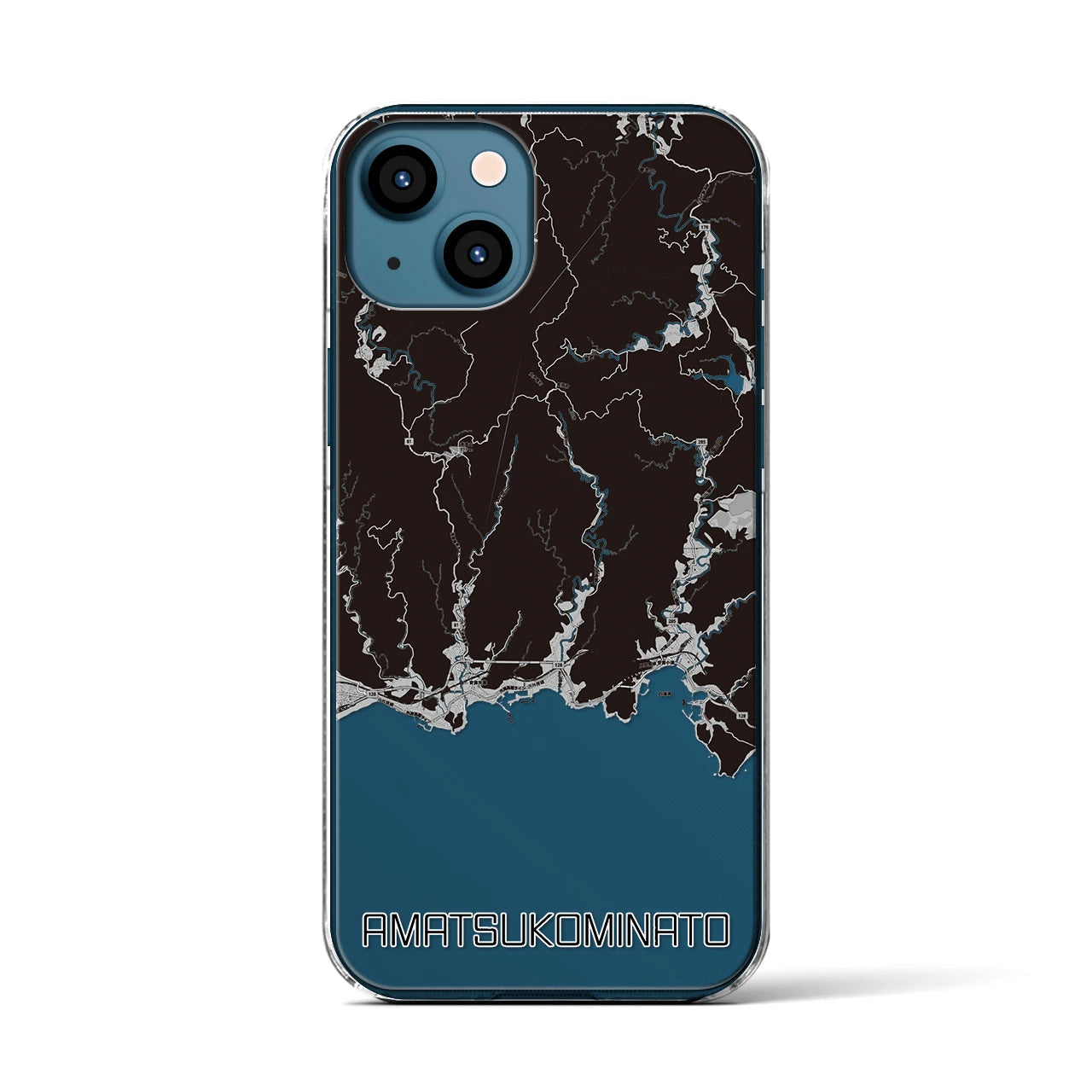 【天津小湊(千葉県)】地図柄iPhoneケース(クリアタイプ)