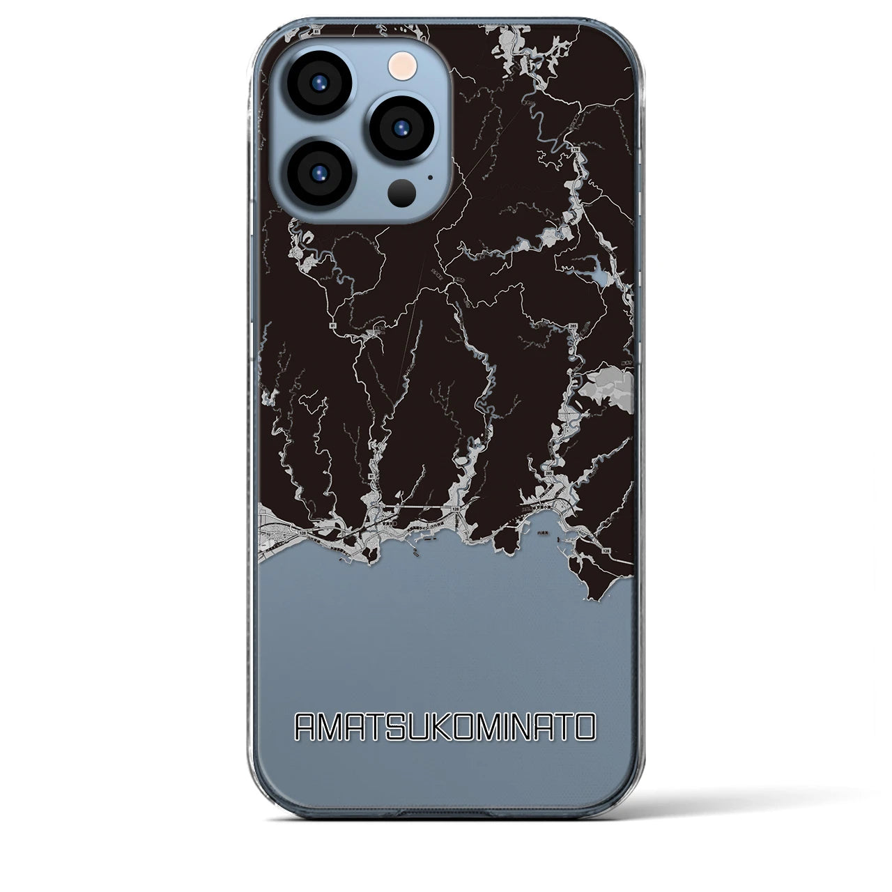 【天津小湊(千葉県)】地図柄iPhoneケース(クリアタイプ)