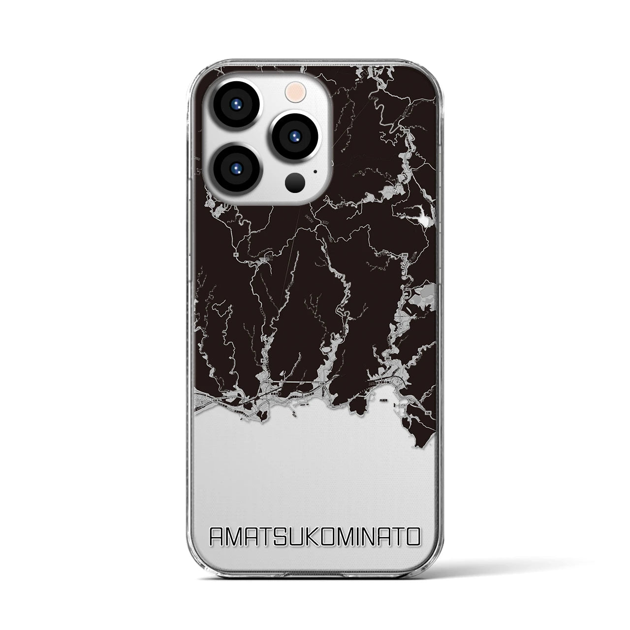 【天津小湊(千葉県)】地図柄iPhoneケース(クリアタイプ)