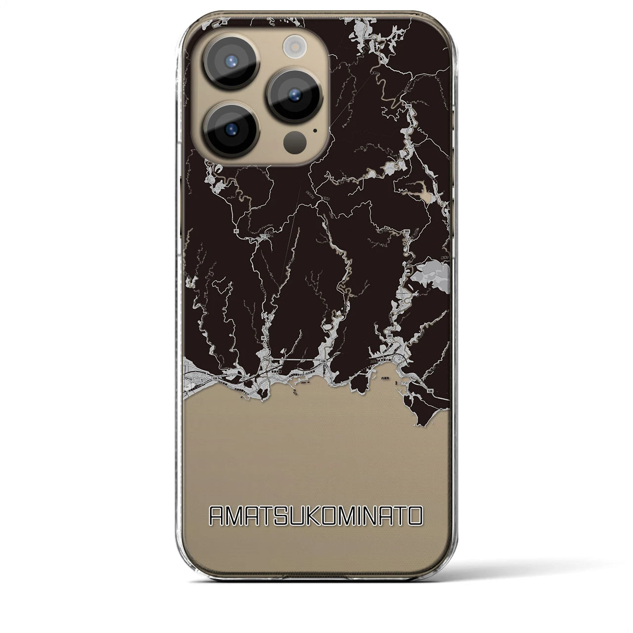 【天津小湊(千葉県)】地図柄iPhoneケース(クリアタイプ)