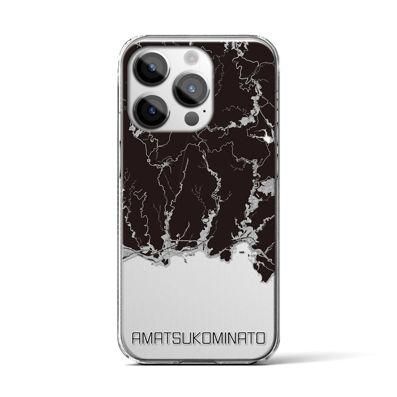 【天津小湊(千葉県)】地図柄iPhoneケース(クリアタイプ)