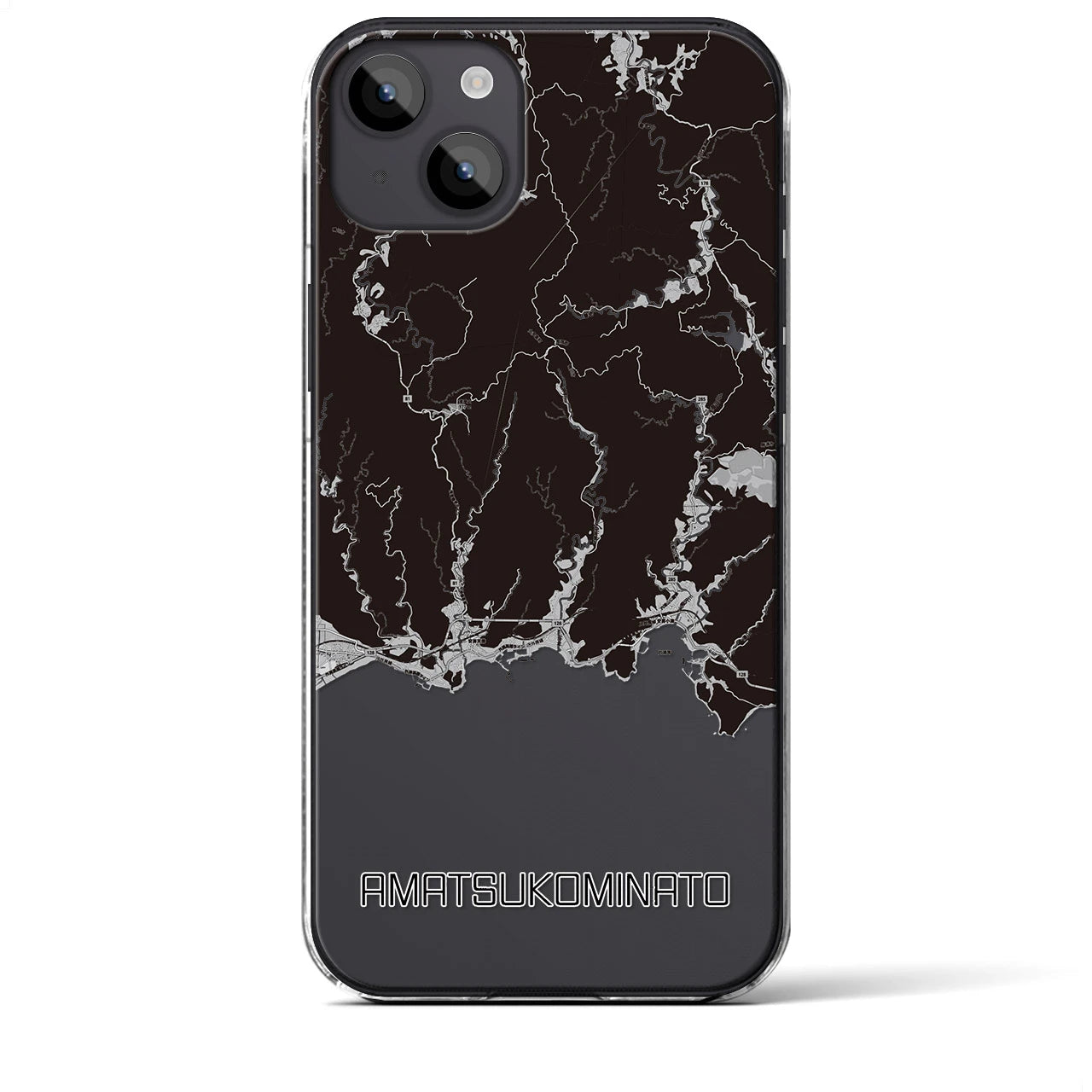 【天津小湊(千葉県)】地図柄iPhoneケース(クリアタイプ)