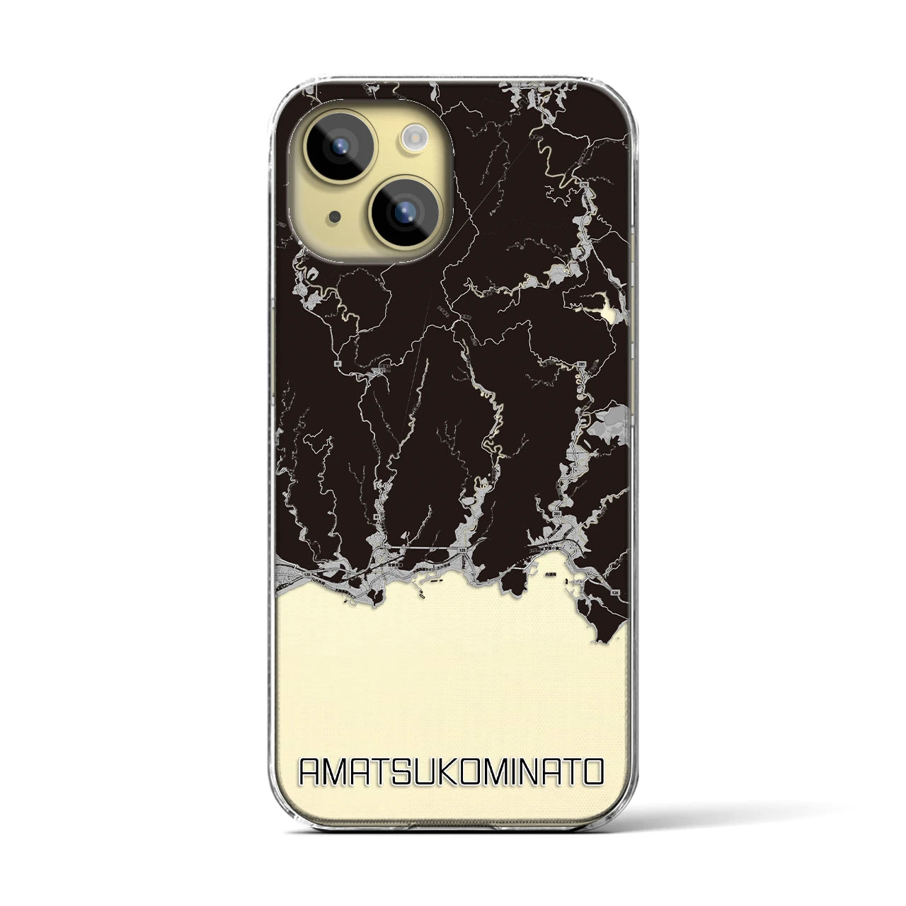 【天津小湊(千葉県)】地図柄iPhoneケース(クリアタイプ)