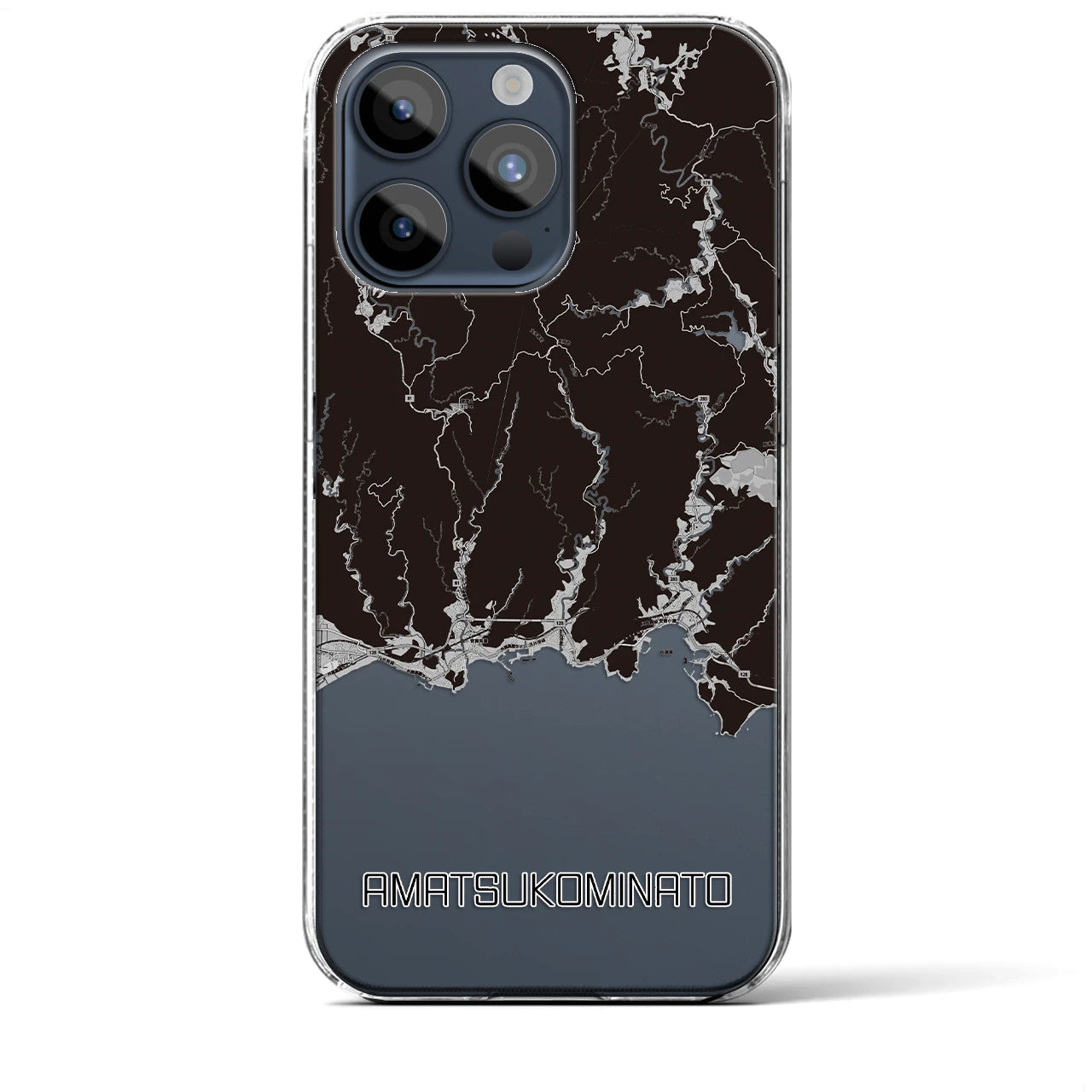 【天津小湊(千葉県)】地図柄iPhoneケース(クリアタイプ)