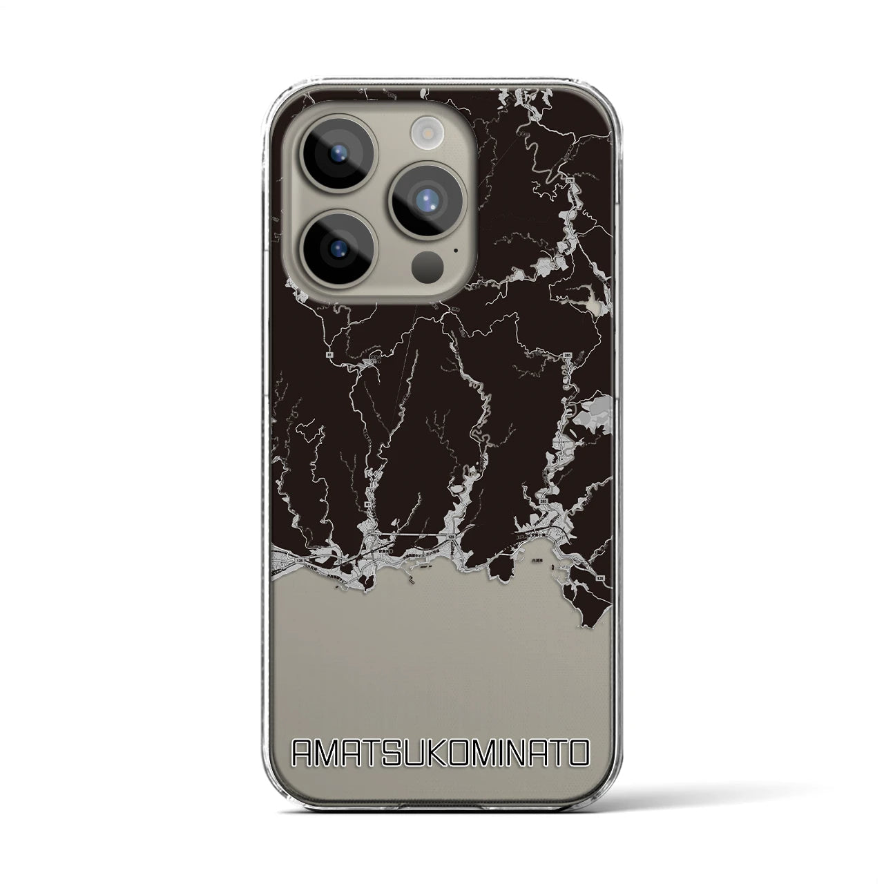 【天津小湊(千葉県)】地図柄iPhoneケース(クリアタイプ)