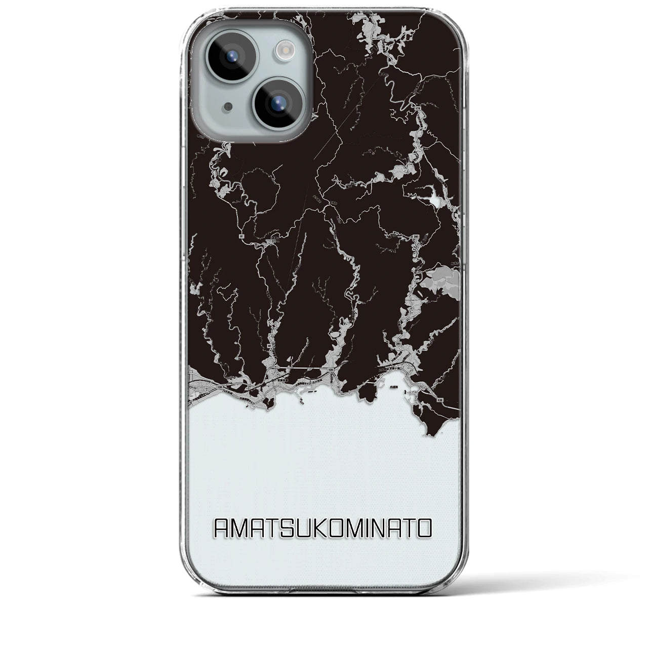 【天津小湊(千葉県)】地図柄iPhoneケース(クリアタイプ)