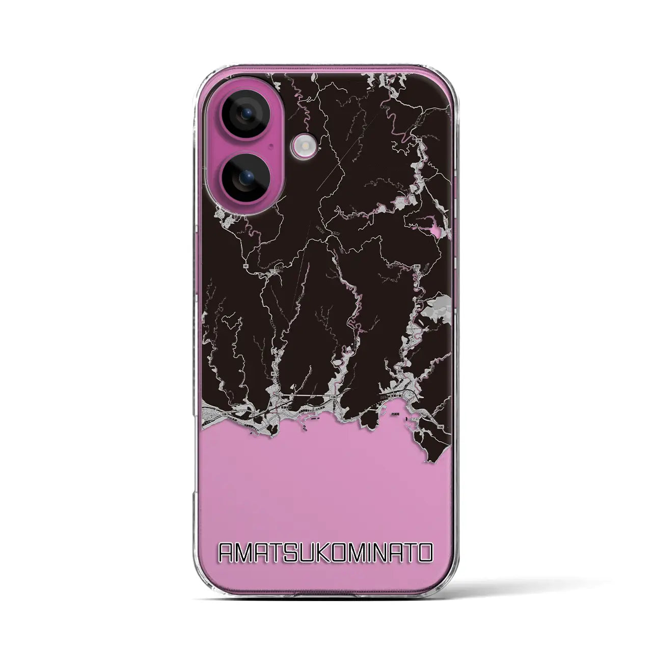 【天津小湊(千葉県)】地図柄iPhoneケース(クリアタイプ)