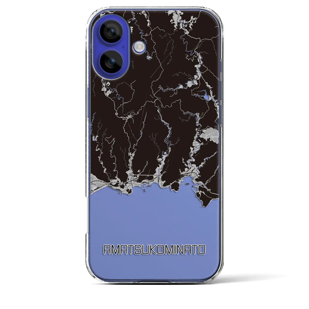 【天津小湊(千葉県)】地図柄iPhoneケース(クリアタイプ)