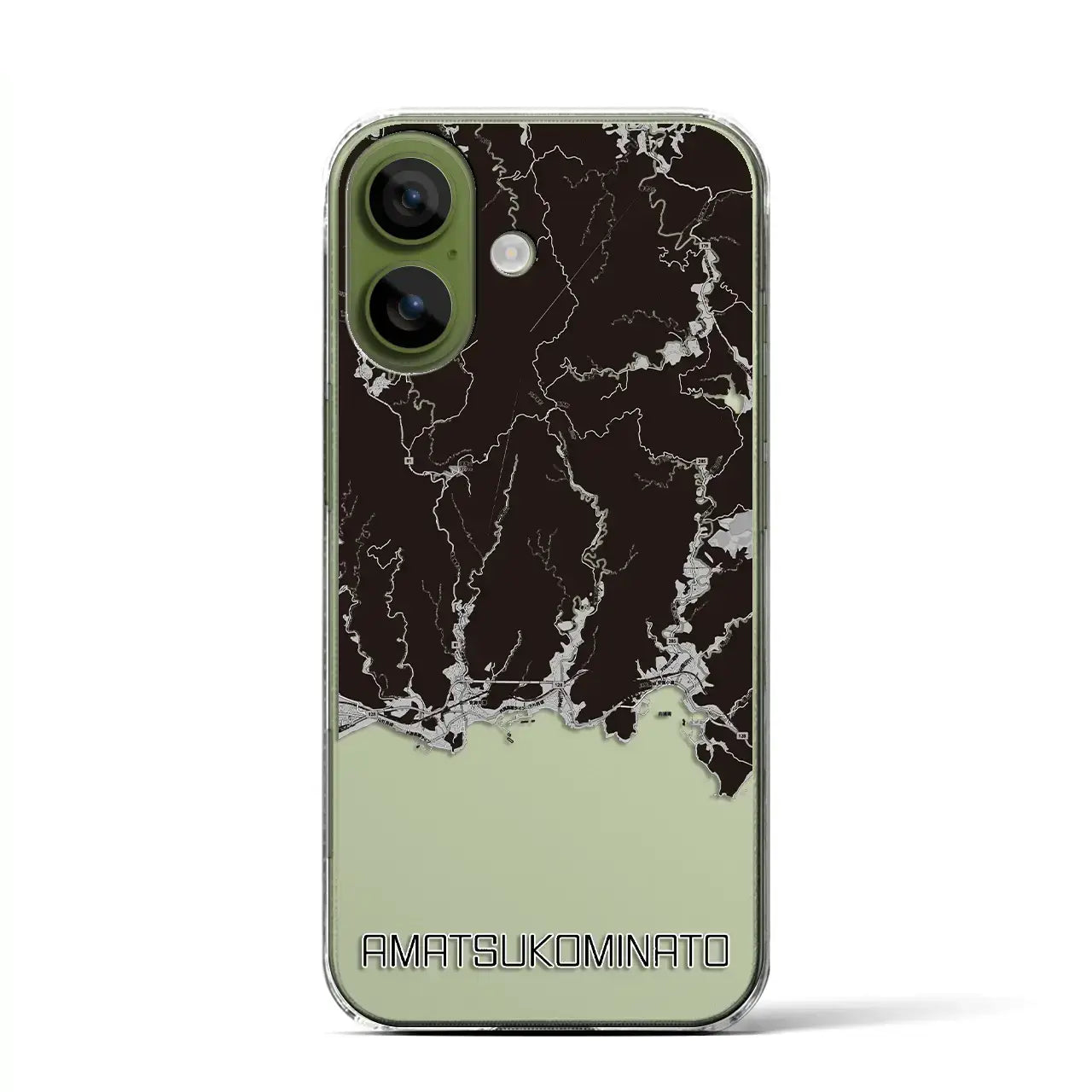 【天津小湊(千葉県)】地図柄iPhoneケース(クリアタイプ)