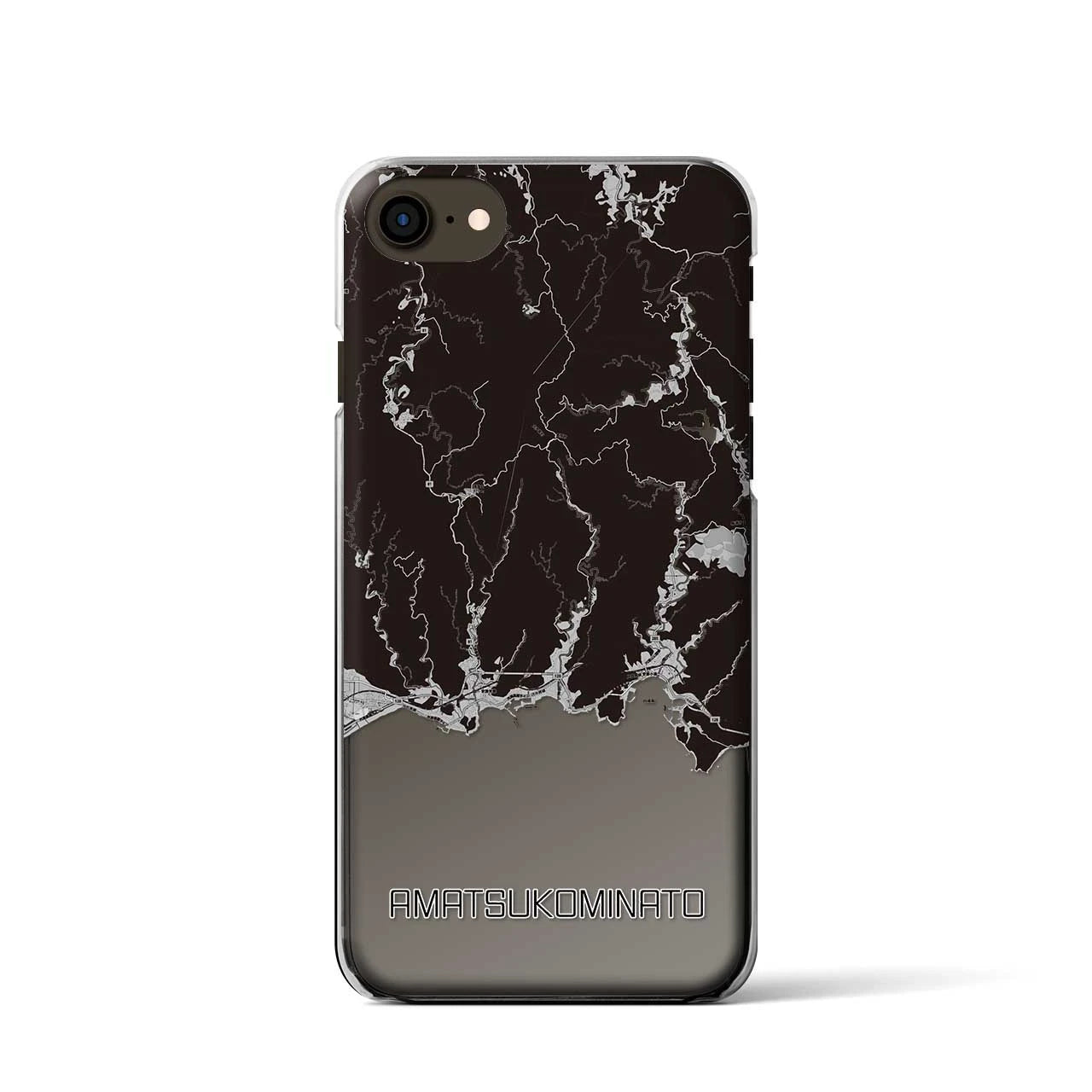 【天津小湊(千葉県)】地図柄iPhoneケース(クリアタイプ)