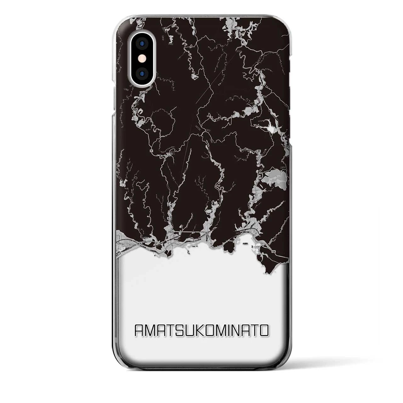 【天津小湊(千葉県)】地図柄iPhoneケース(クリアタイプ)