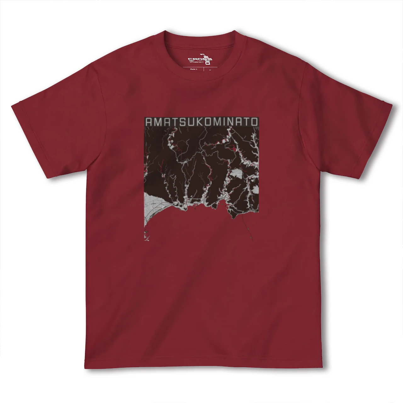 【天津小湊(千葉県)】地図柄ヘビーウェイトTシャツ