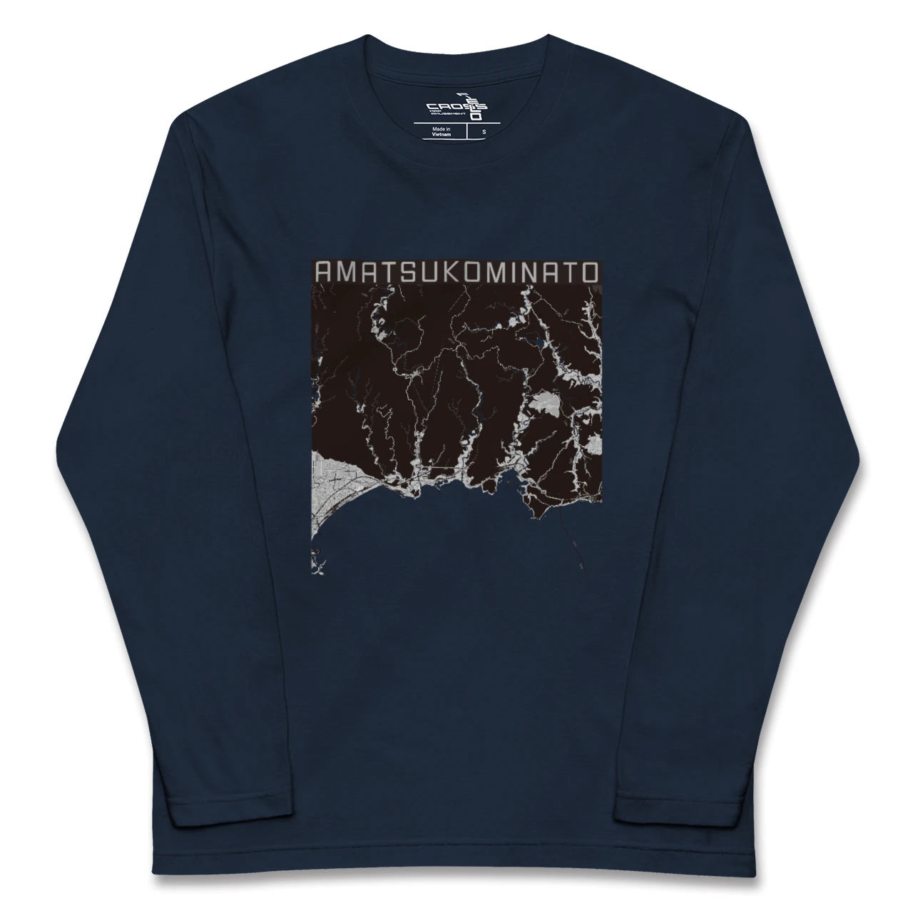 【天津小湊(千葉県)】地図柄ロングスリーブTシャツ