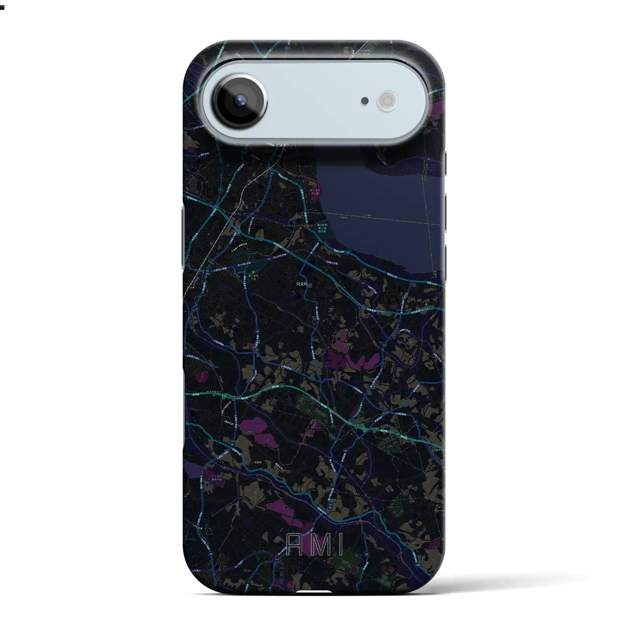 【阿見(茨城県)】地図柄iPhoneケース(バックカバータイプ)