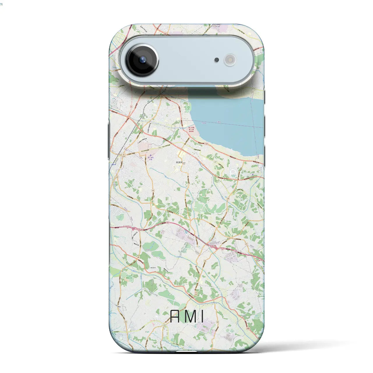 【阿見(茨城県)】地図柄iPhoneケース(バックカバータイプ)