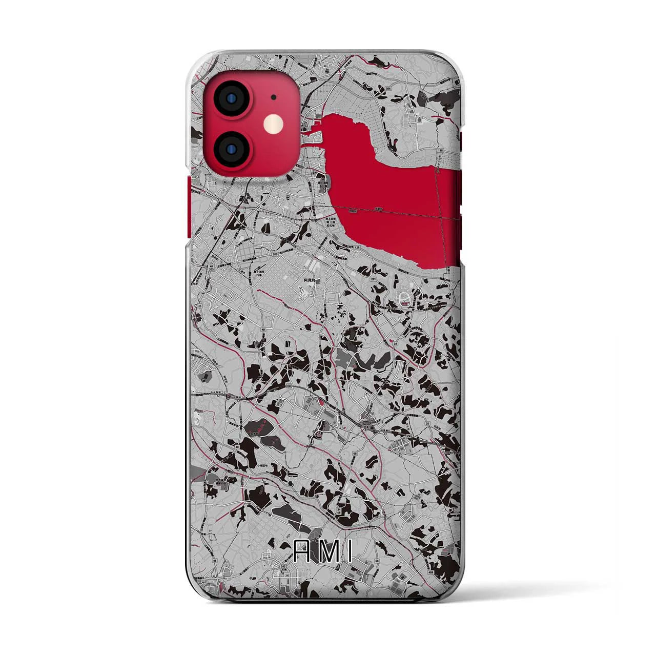 【阿見(茨城県)】地図柄iPhoneケース(クリアタイプ)