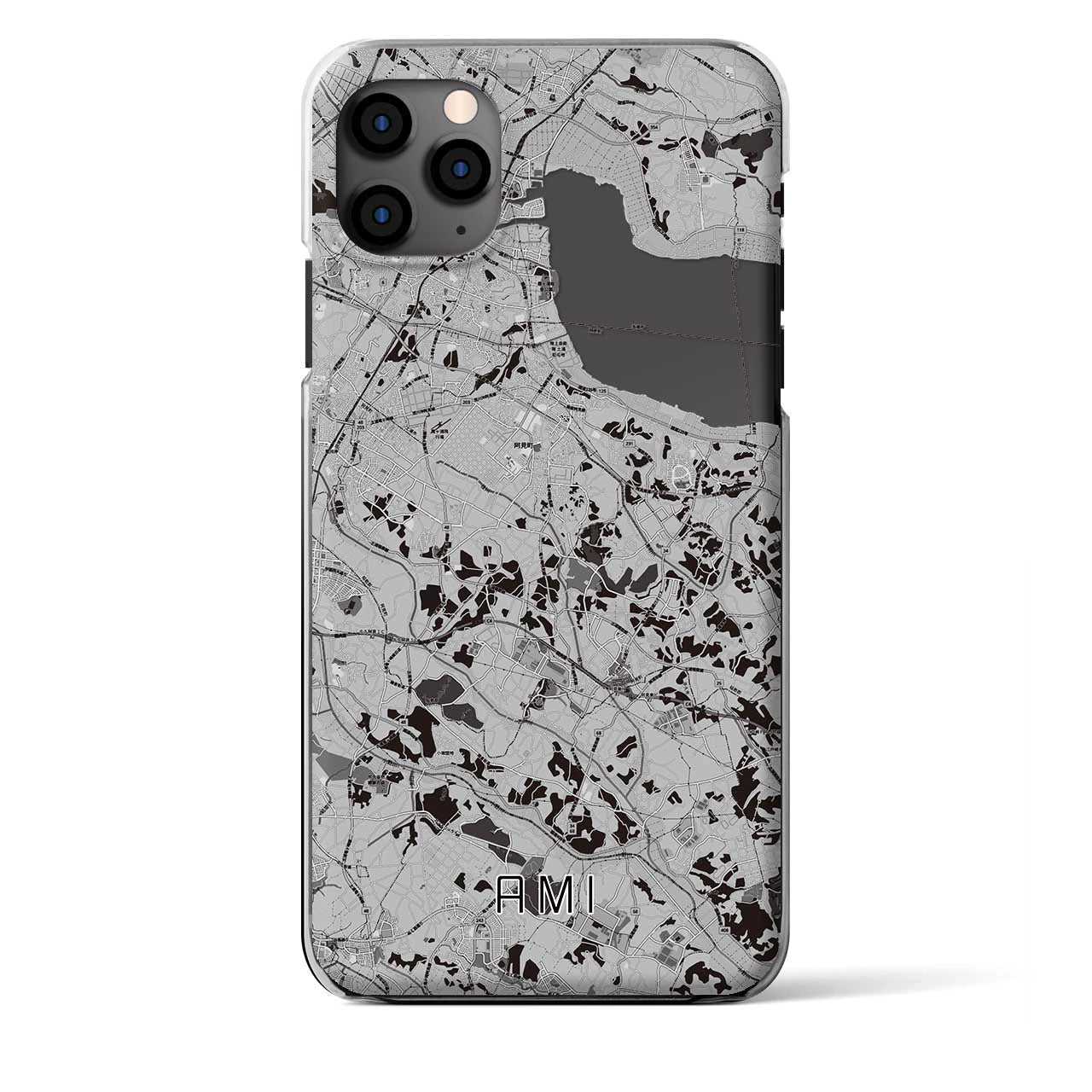 【阿見(茨城県)】地図柄iPhoneケース(クリアタイプ)