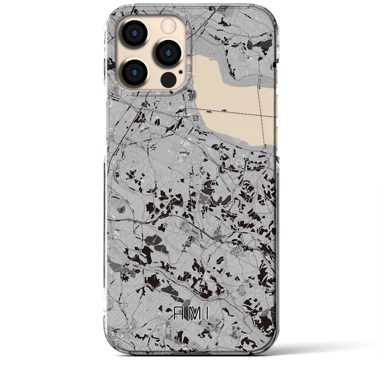 【阿見(茨城県)】地図柄iPhoneケース(クリアタイプ)