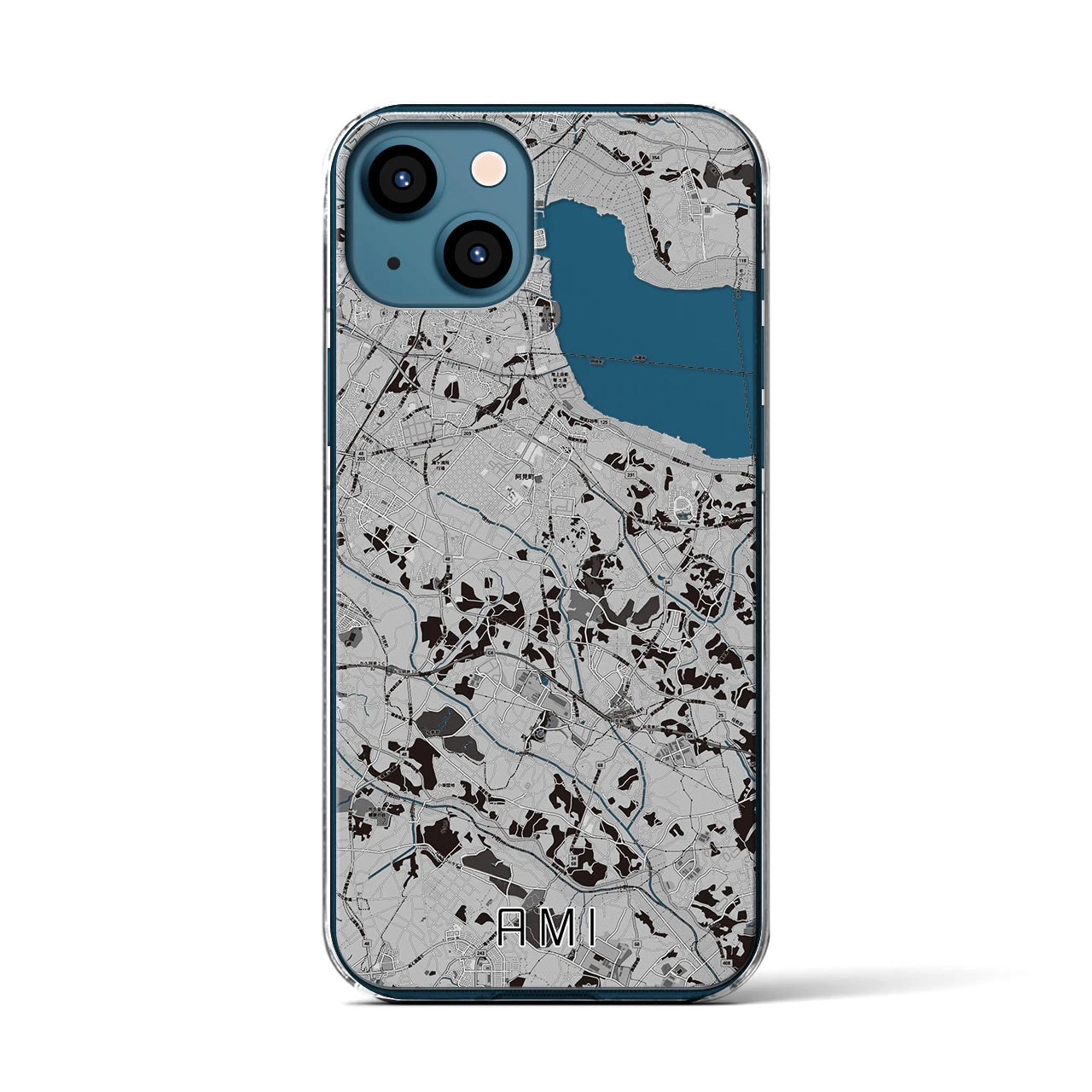 【阿見(茨城県)】地図柄iPhoneケース(クリアタイプ)