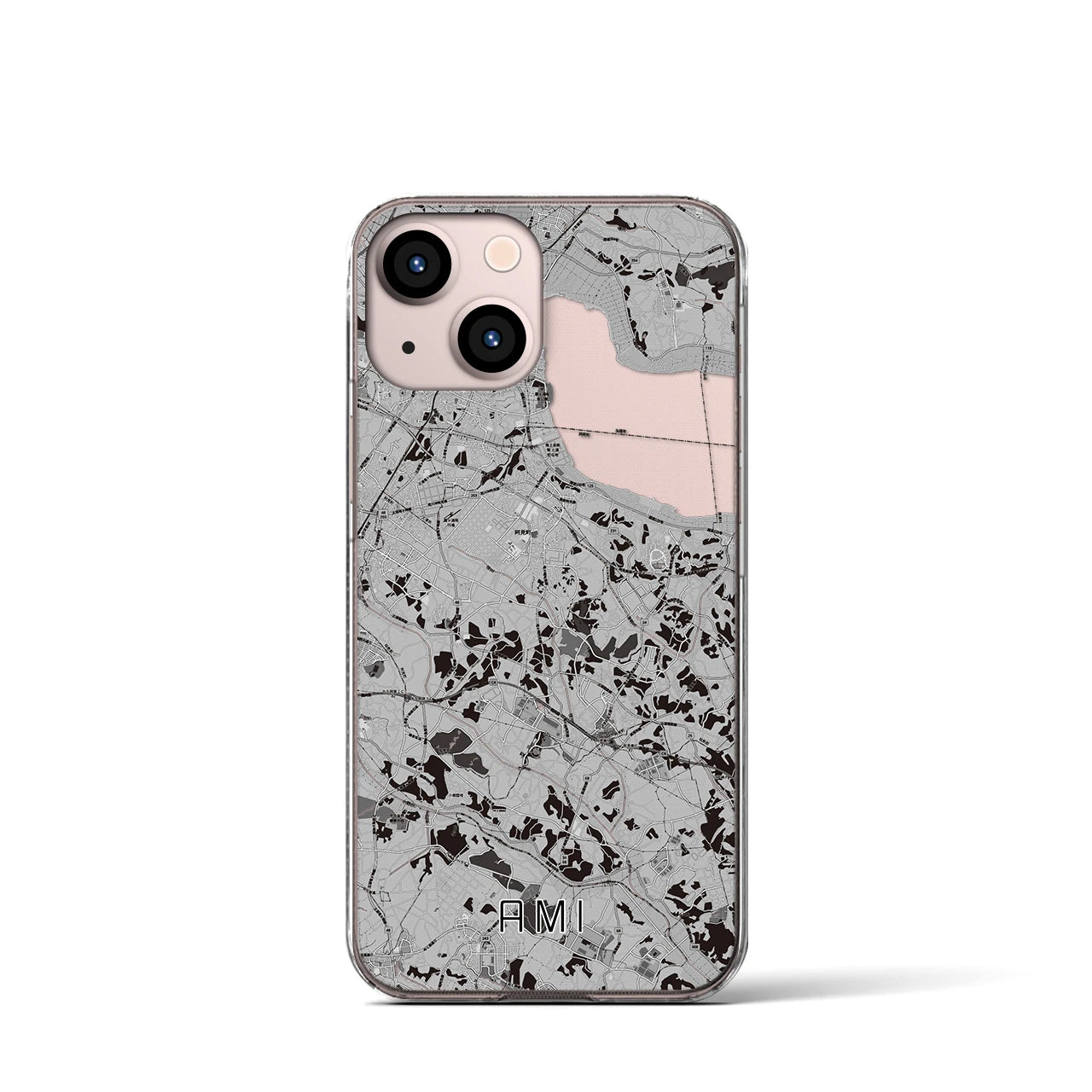 【阿見(茨城県)】地図柄iPhoneケース(クリアタイプ)