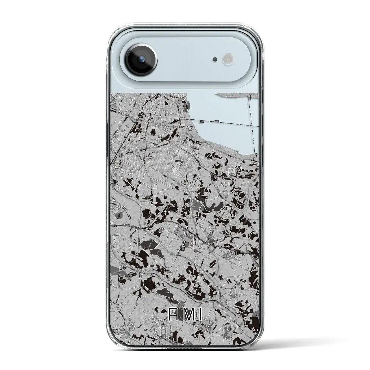 【阿見(茨城県)】地図柄iPhoneケース(クリアタイプ)