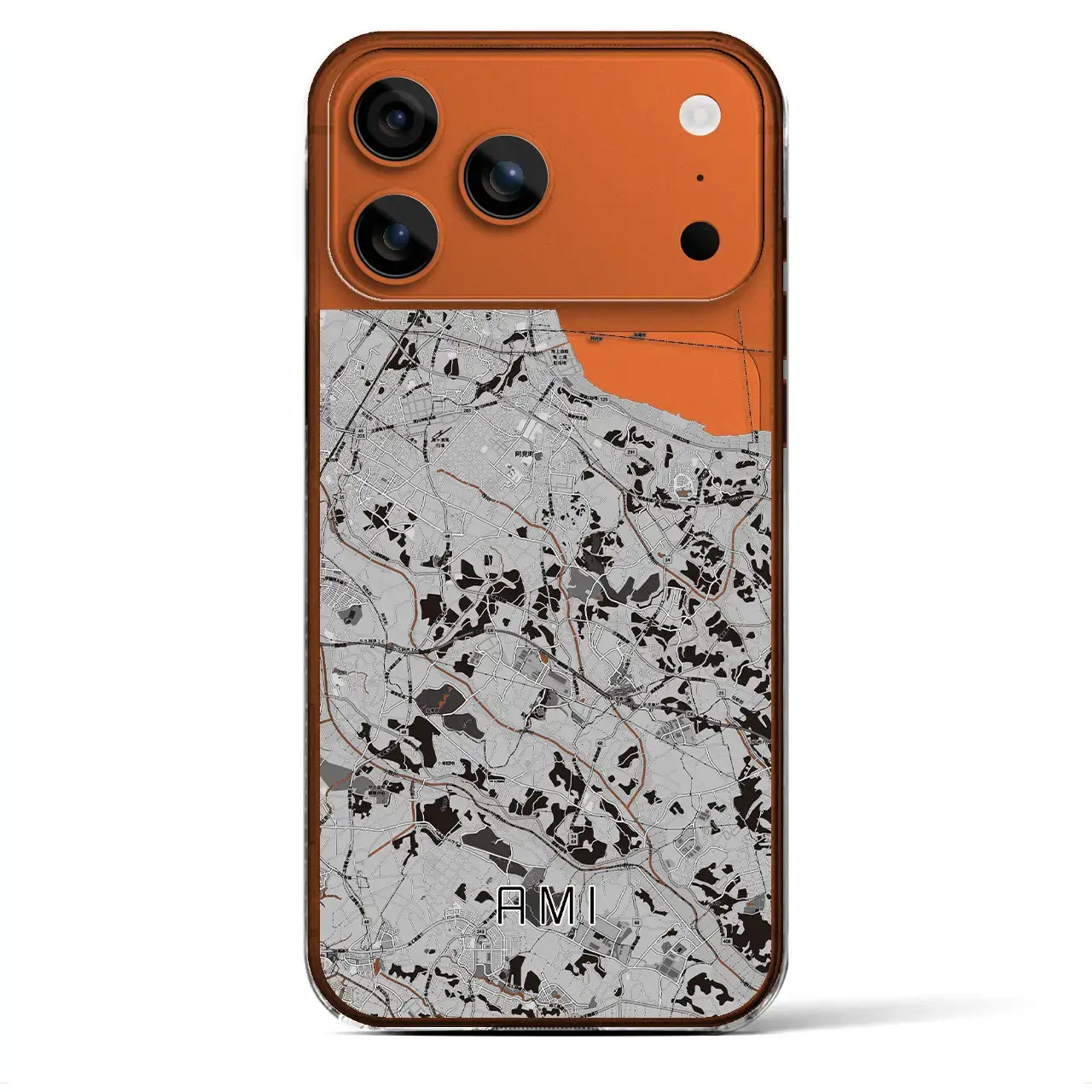 【阿見(茨城県)】地図柄iPhoneケース(クリアタイプ)