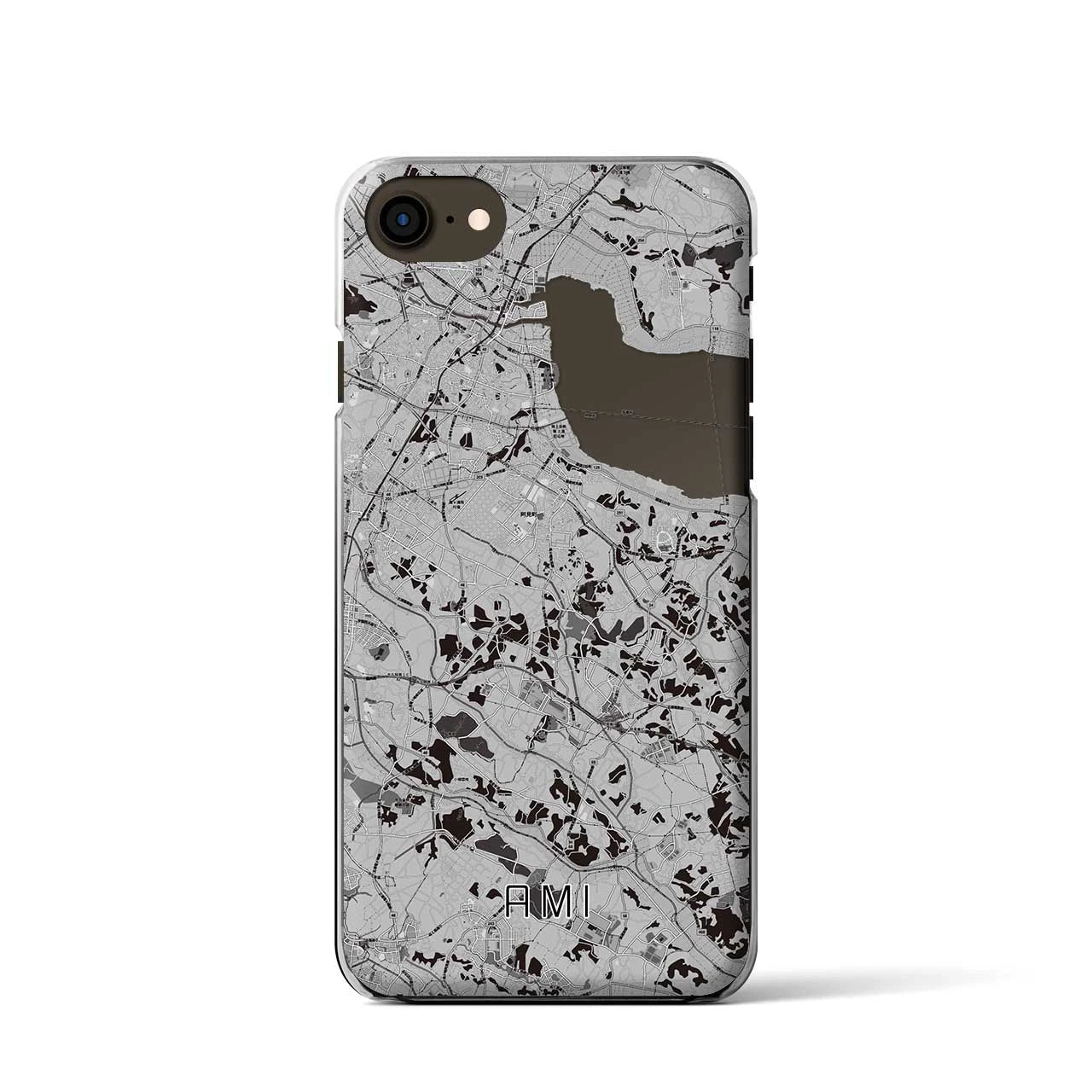 【阿見(茨城県)】地図柄iPhoneケース(クリアタイプ)