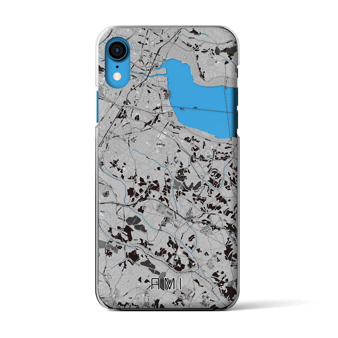 【阿見(茨城県)】地図柄iPhoneケース(クリアタイプ)