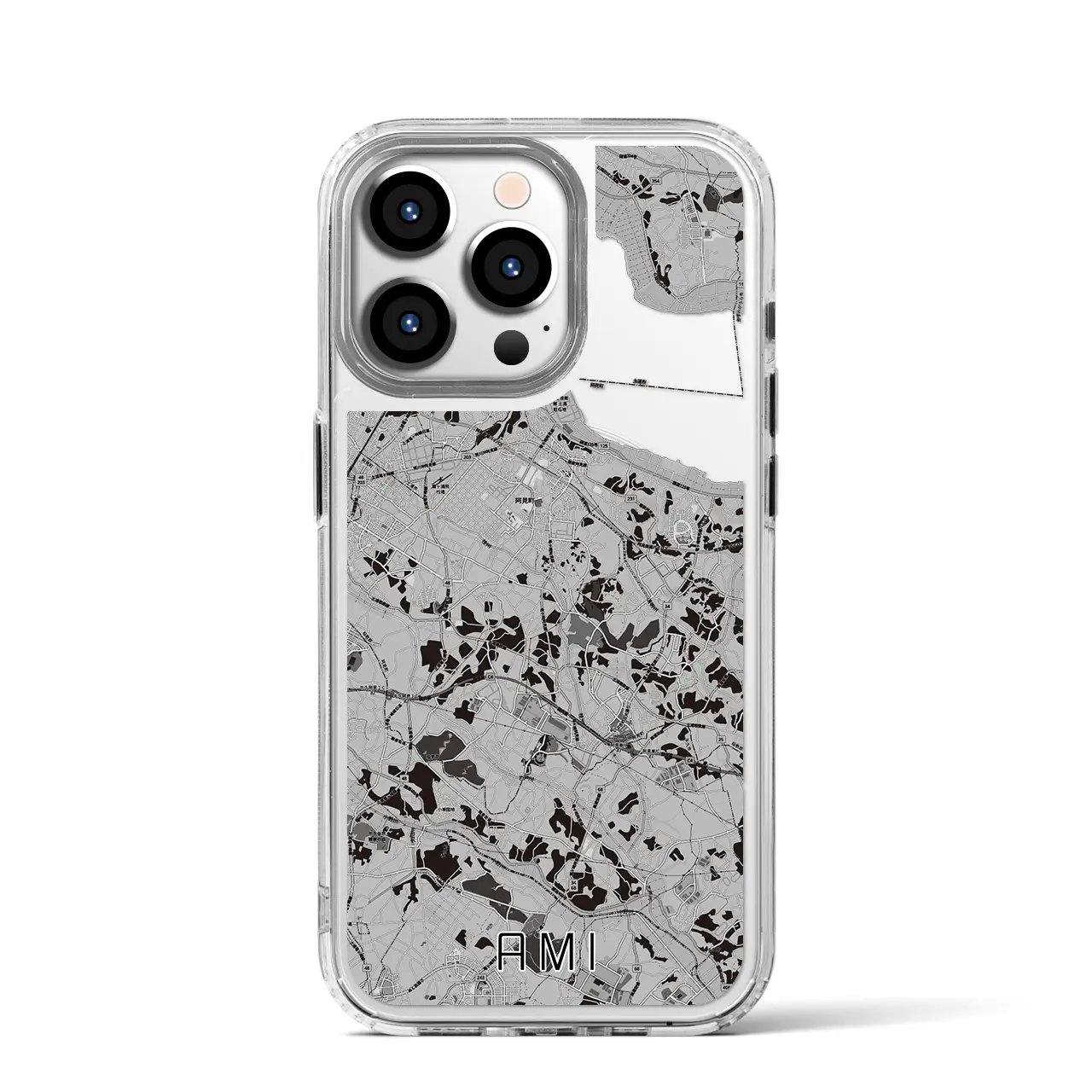 【阿見(茨城県)】地図柄iPhoneケース(MagSafeタイプ)