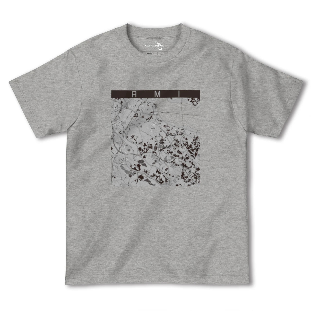 【阿見(茨城県)】地図柄ヘビーウェイトTシャツ