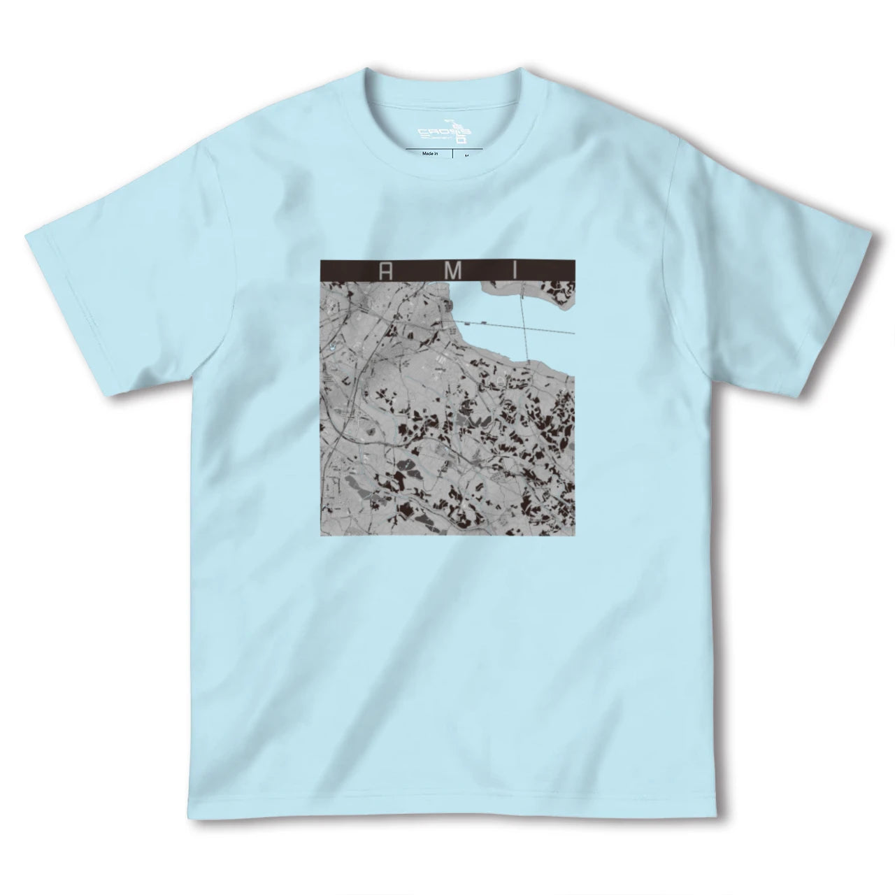 【阿見(茨城県)】地図柄ヘビーウェイトTシャツ