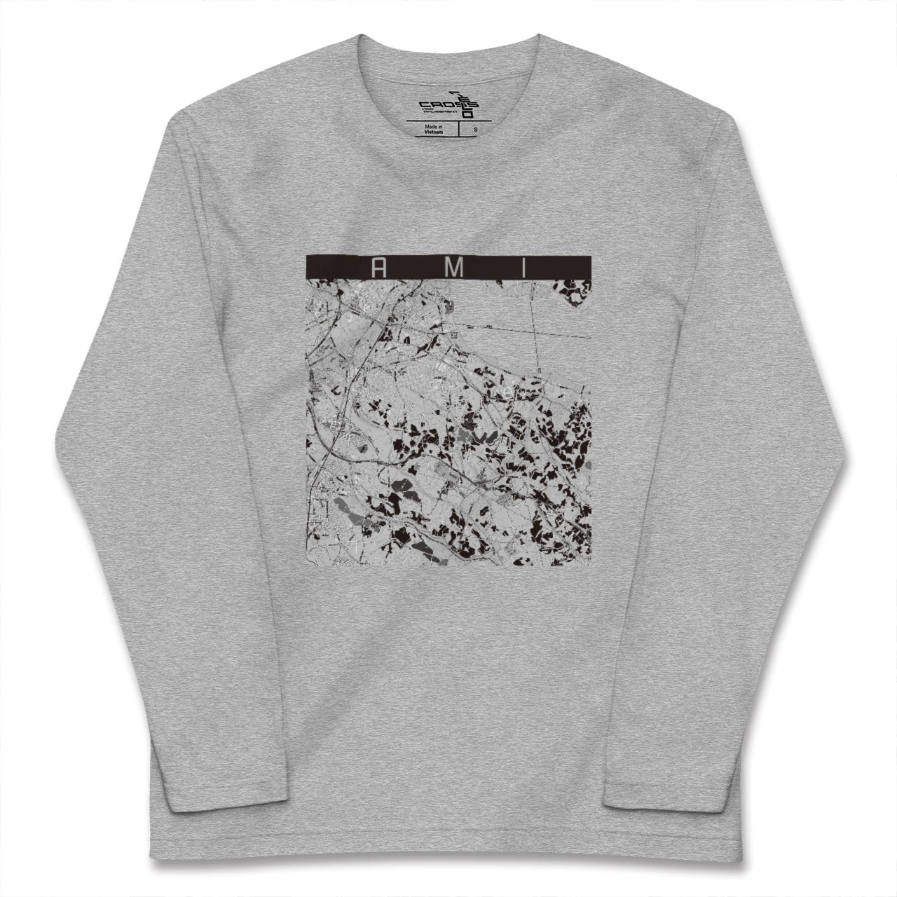 【阿見(茨城県)】地図柄ロングスリーブTシャツ