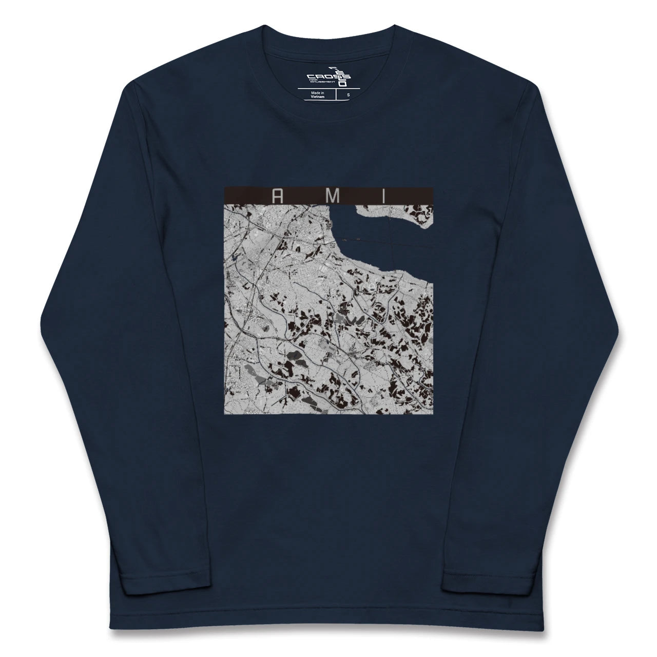 【阿見(茨城県)】地図柄ロングスリーブTシャツ