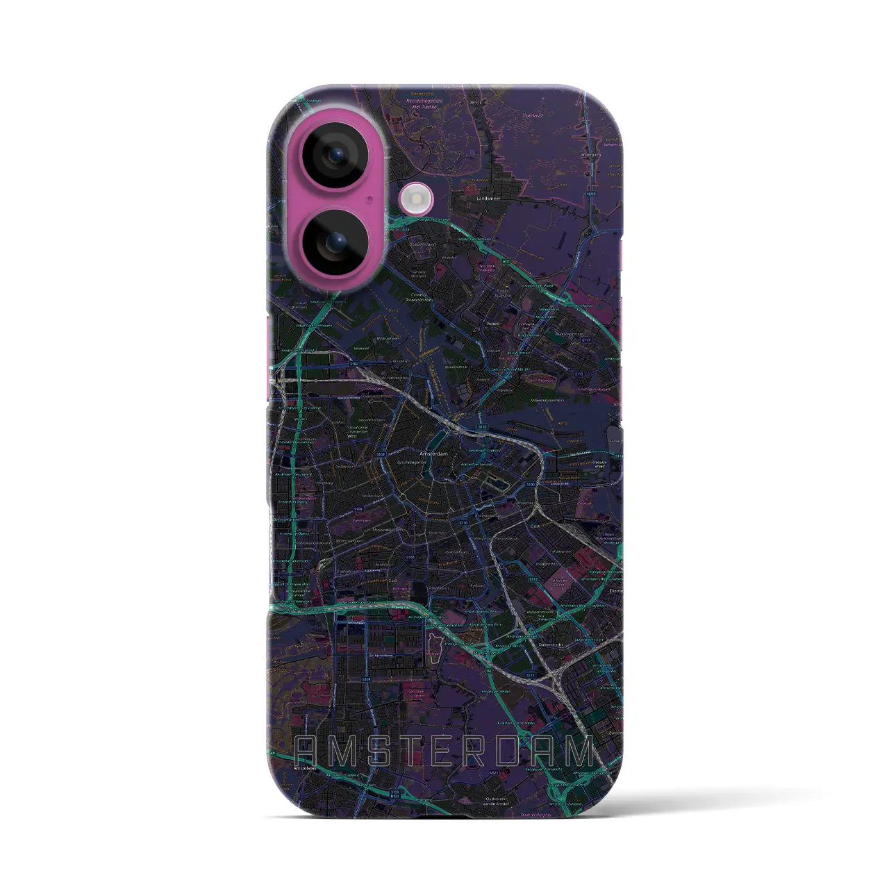 【アムステルダム(オランダ)】地図柄iPhoneケース(バックカバータイプ)