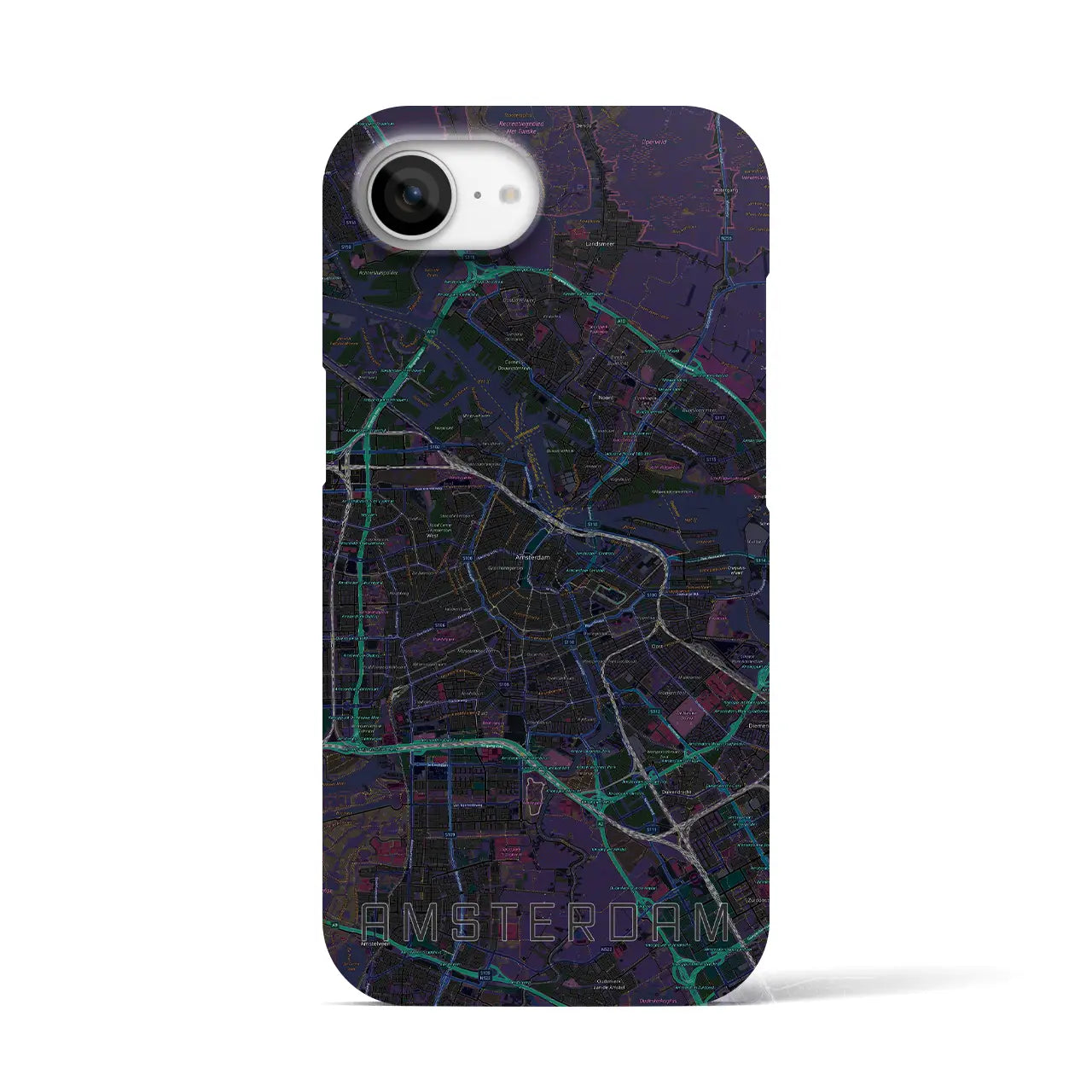 【アムステルダム(オランダ)】地図柄iPhoneケース(バックカバータイプ)