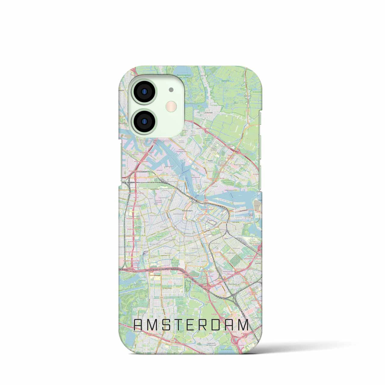 【アムステルダム(オランダ)】地図柄iPhoneケース(バックカバータイプ)
