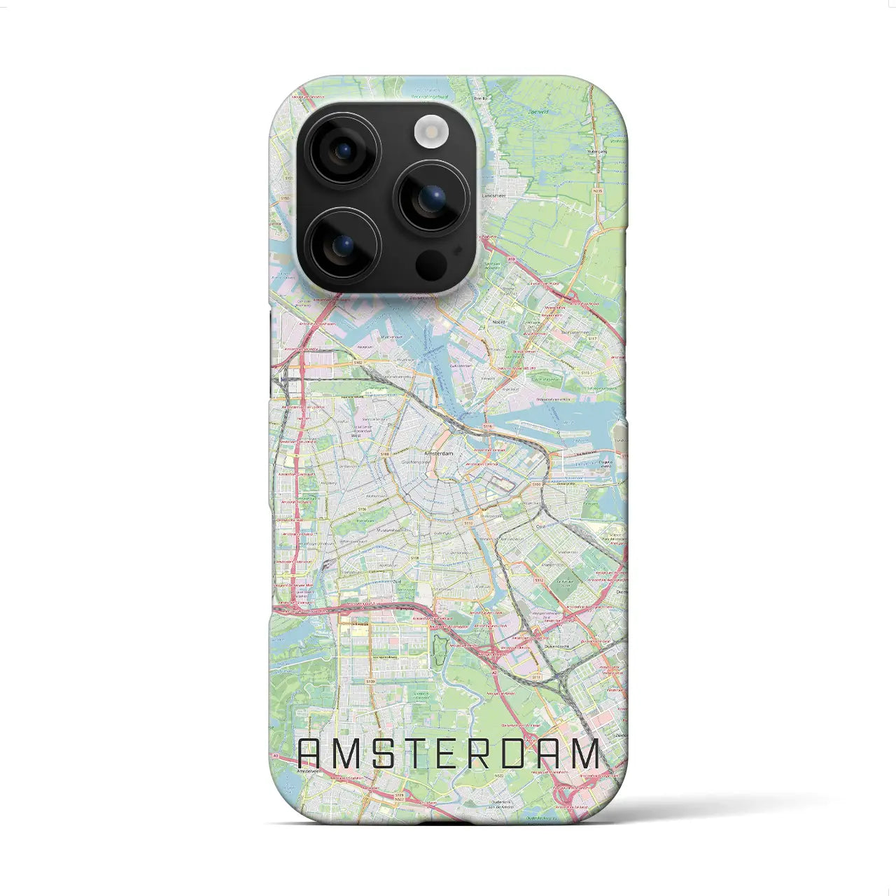 【アムステルダム(オランダ)】地図柄iPhoneケース(バックカバータイプ)