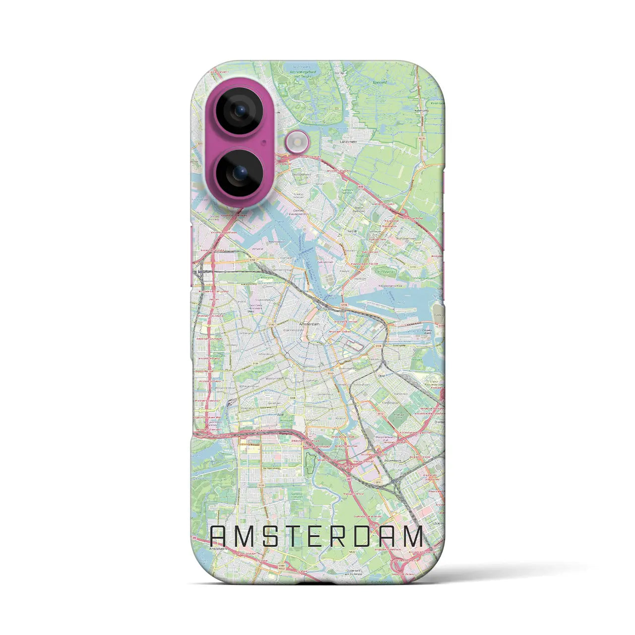 【アムステルダム(オランダ)】地図柄iPhoneケース(バックカバータイプ)
