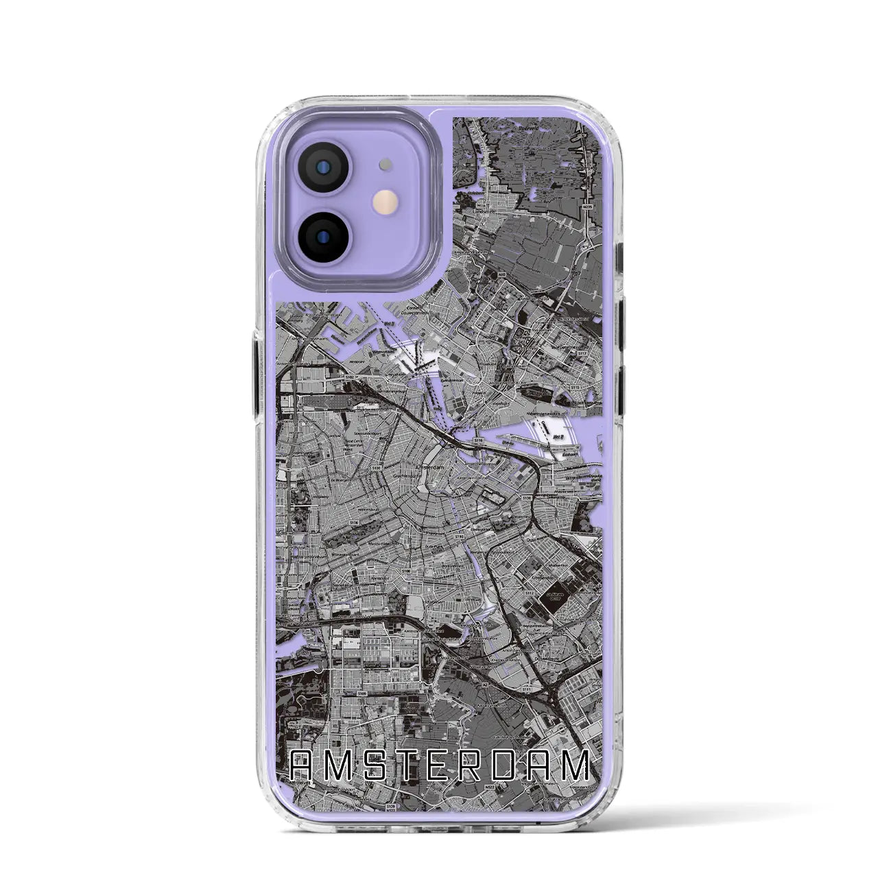 【アムステルダム(オランダ)】地図柄iPhoneケース(MagSafeタイプ)