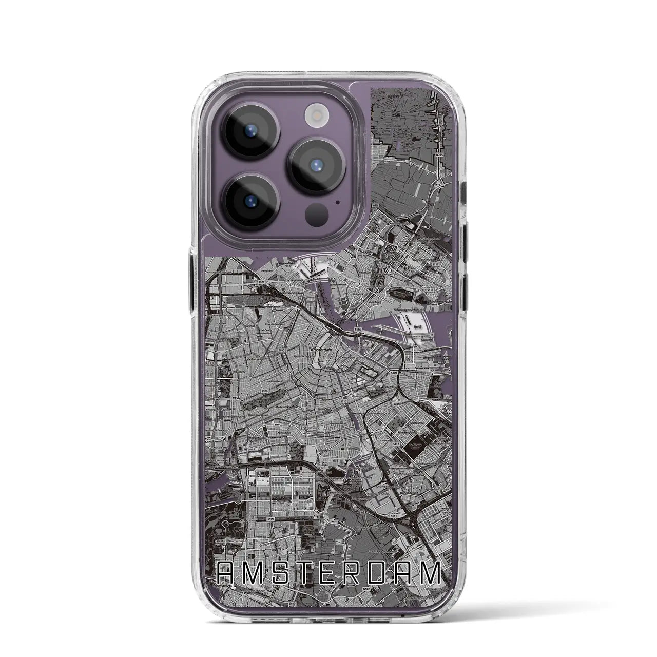 【アムステルダム(オランダ)】地図柄iPhoneケース(MagSafeタイプ)