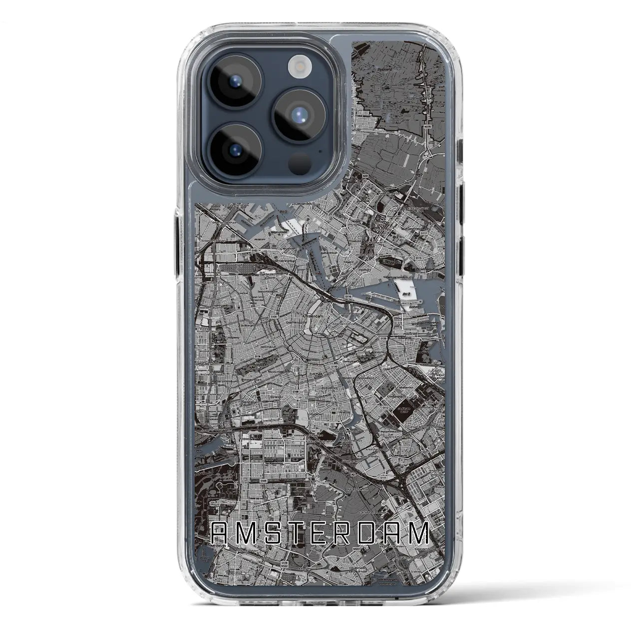 【アムステルダム(オランダ)】地図柄iPhoneケース(MagSafeタイプ)