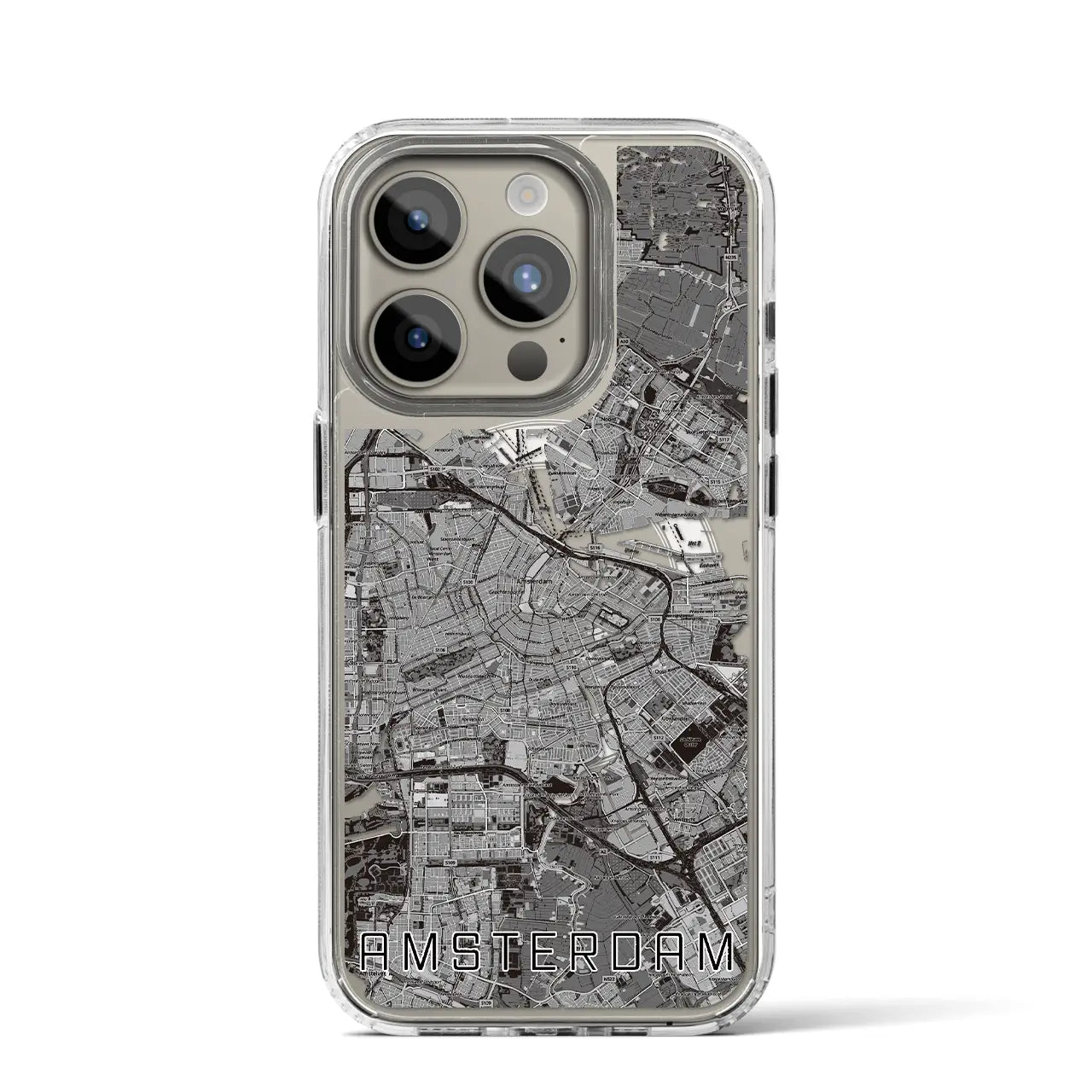 【アムステルダム(オランダ)】地図柄iPhoneケース(MagSafeタイプ)