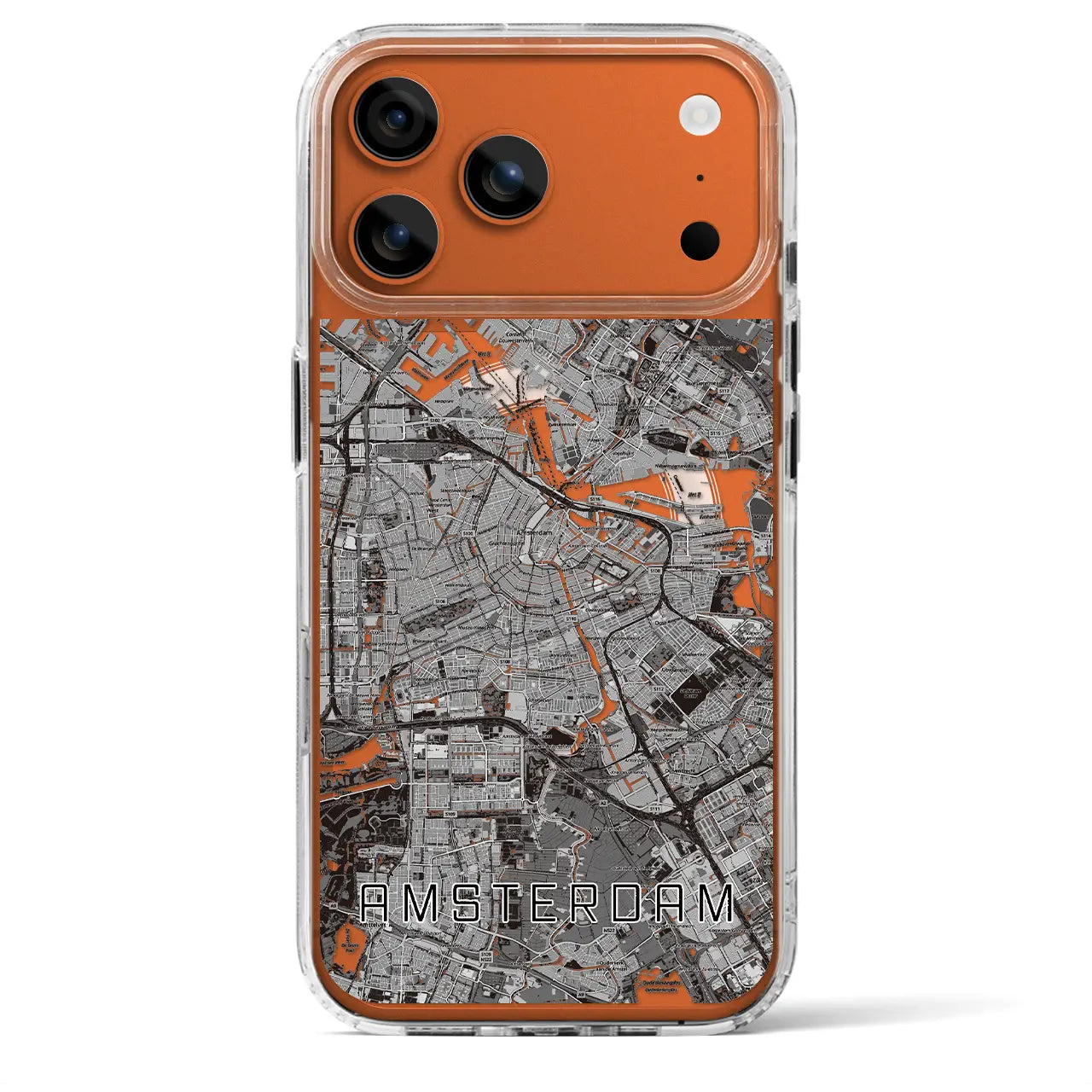 【アムステルダム(オランダ)】地図柄iPhoneケース(MagSafeタイプ)