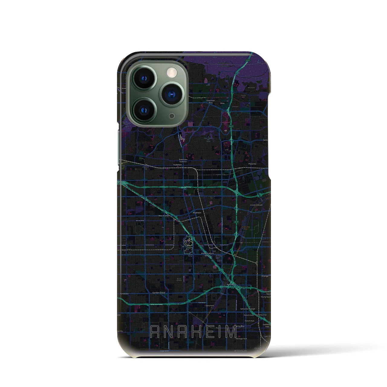 【アナハイム(アメリカ)】地図柄iPhoneケース(バックカバータイプ)