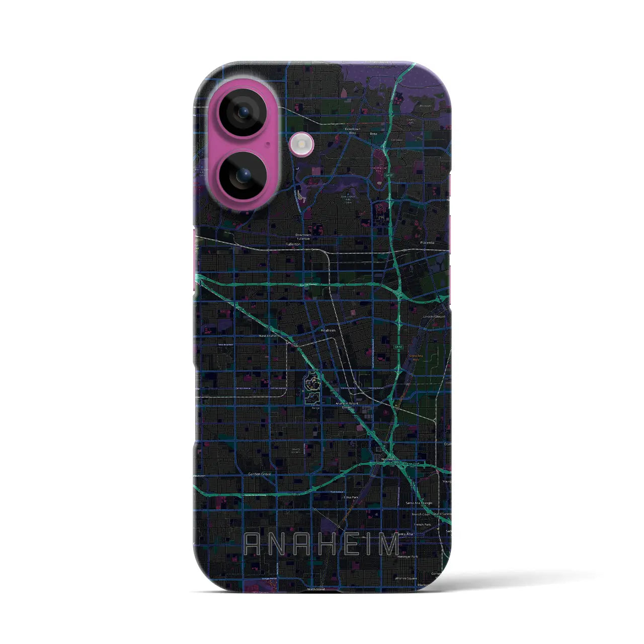 【アナハイム(アメリカ)】地図柄iPhoneケース(バックカバータイプ)