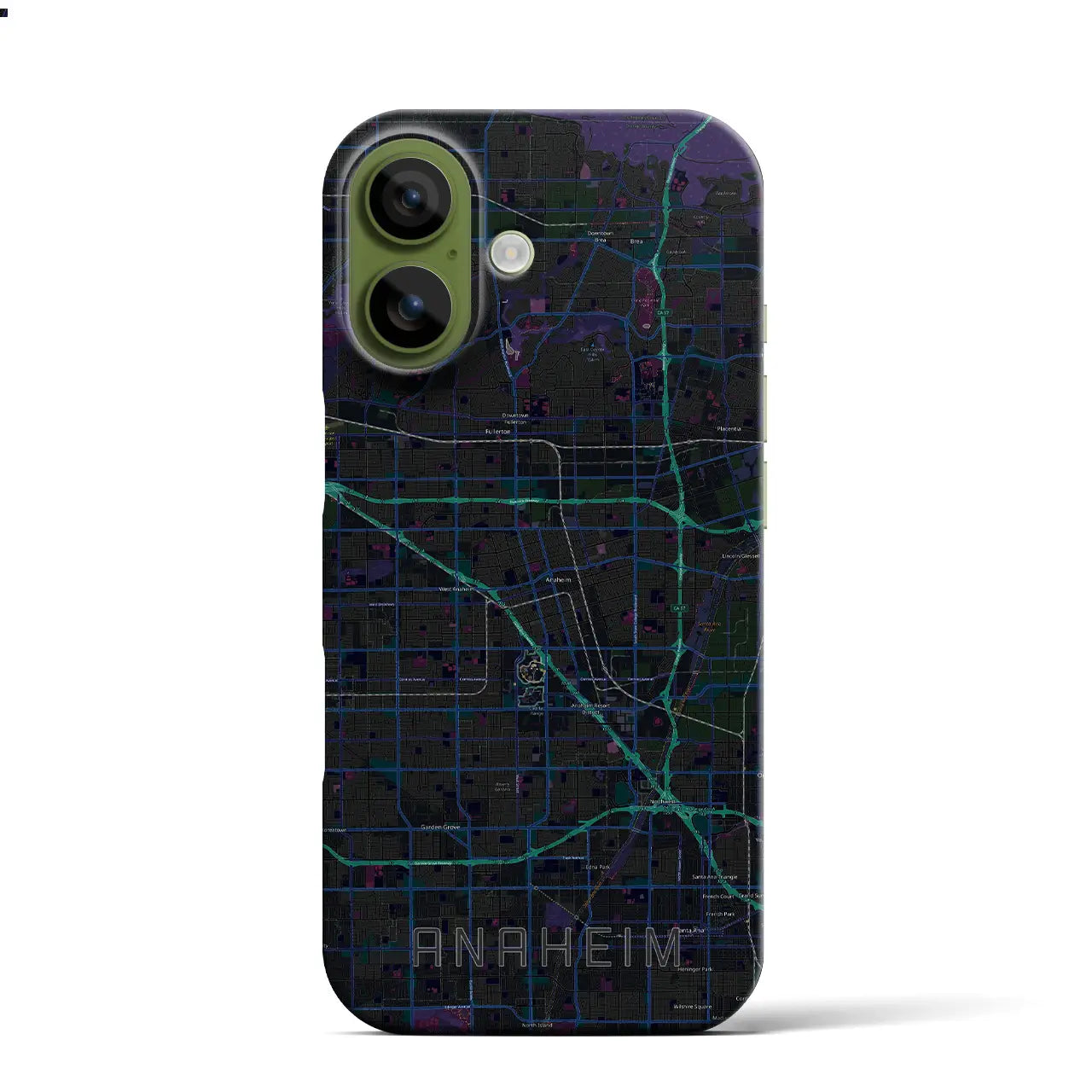 【アナハイム(アメリカ)】地図柄iPhoneケース(バックカバータイプ)