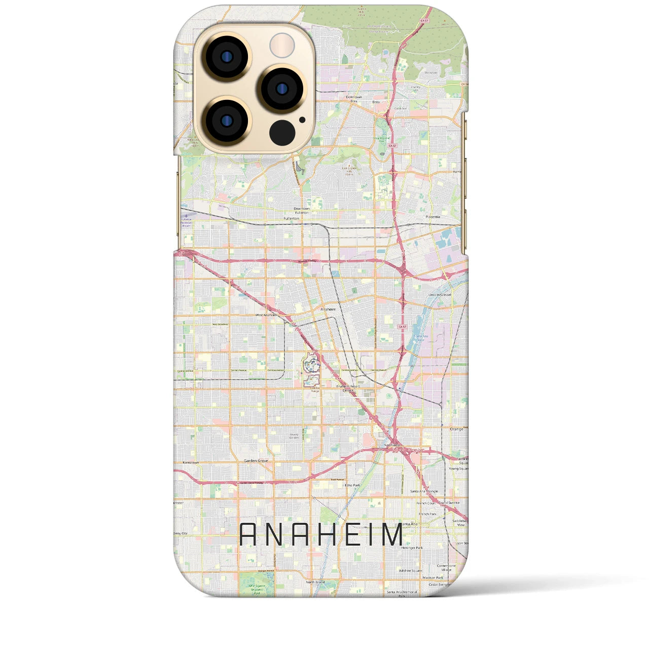 【アナハイム(アメリカ)】地図柄iPhoneケース(バックカバータイプ)