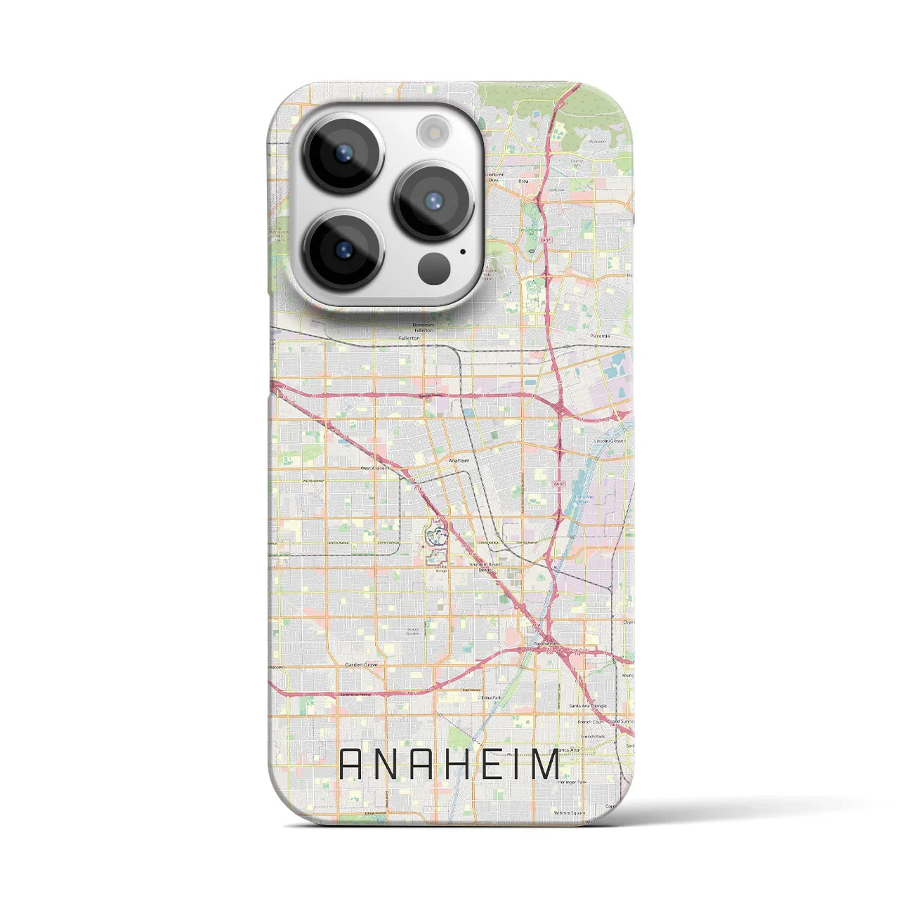 【アナハイム(アメリカ)】地図柄iPhoneケース(バックカバータイプ)